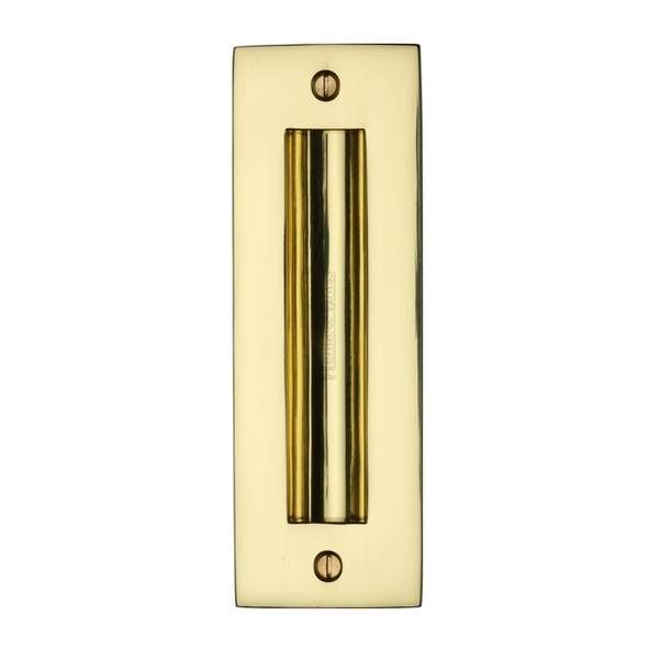C1820 6-PB • 152 x 52mm • Polished Brass • Heritage Brass Heavy Traditional Rectangular Flush Pull
